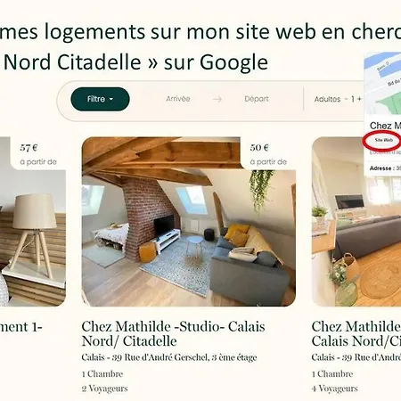 Chez Mathilde-appartement 2-calais Nord /citadelle * קאלה